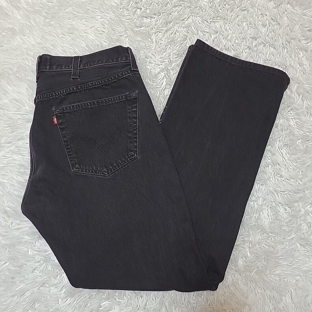 Levi's Men's 501 Original Fit Straight Leg Button Fly Jeans 38X34 Black